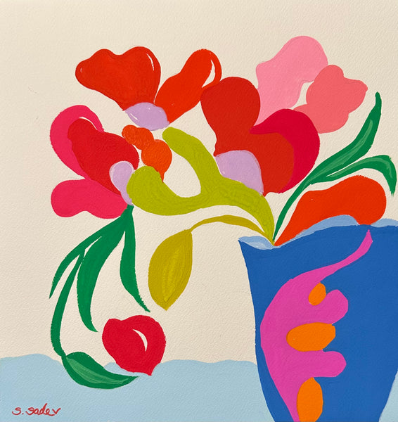 Blue Abstract Vase